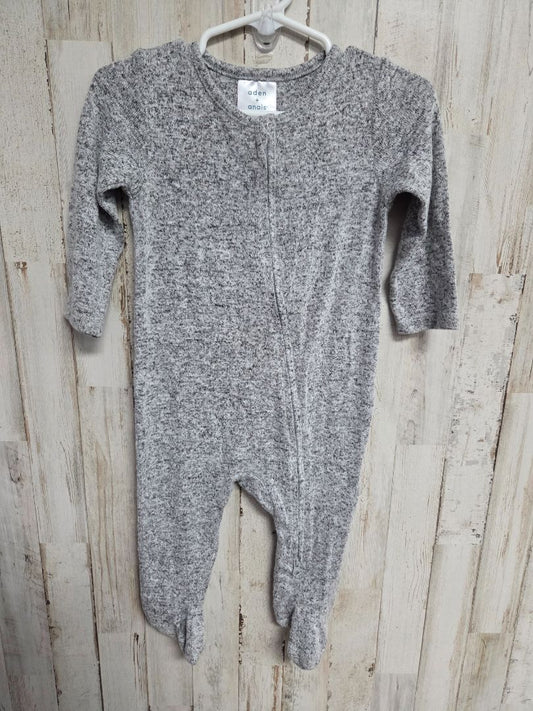GREY ADEN & ANAIS SOFT KNIT SLEEPER, BOY 6-9M