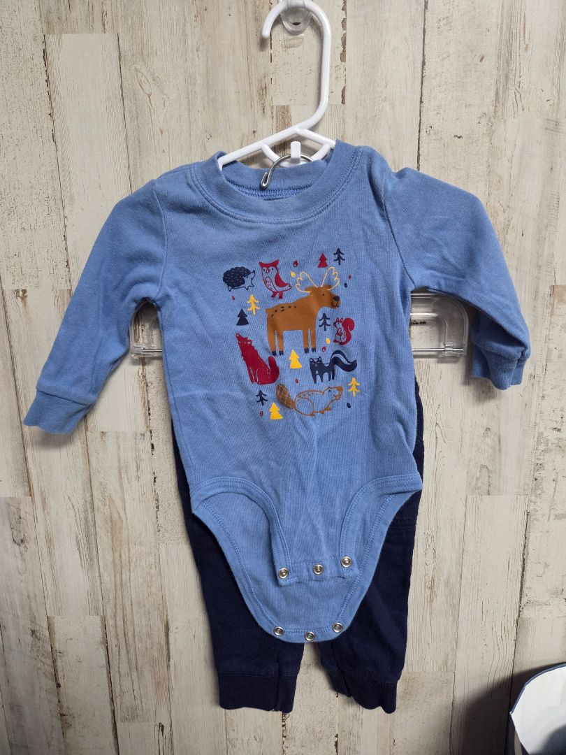 BLUE CARTERS ANIMAL 2PC SET, BOY 6M