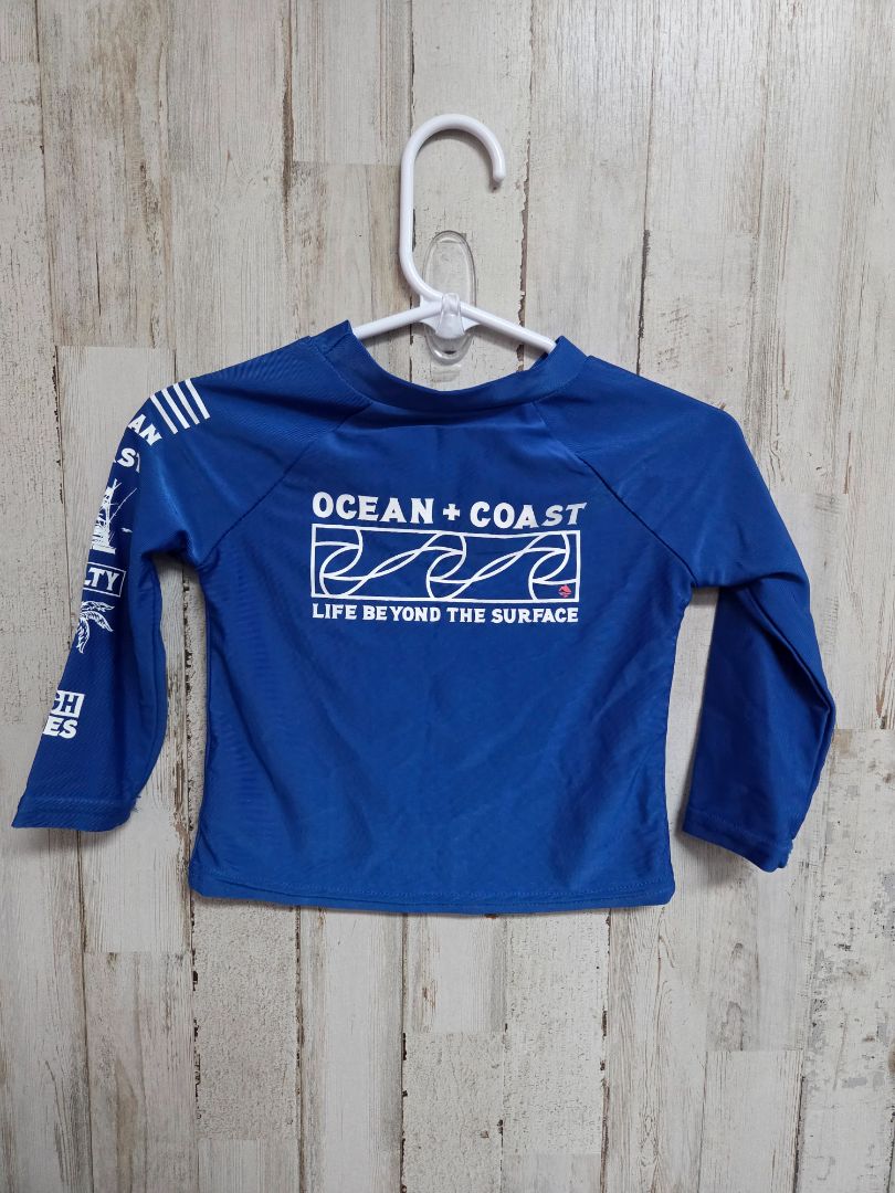 BLUE OCEAN COAST LOGO RASH GUARD TOP, BOY 12M