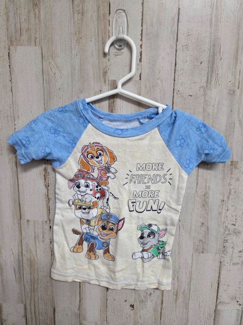 BEIGE/BLUE PAW PATROL FRIENDS=FUN TEE, BOY 3T