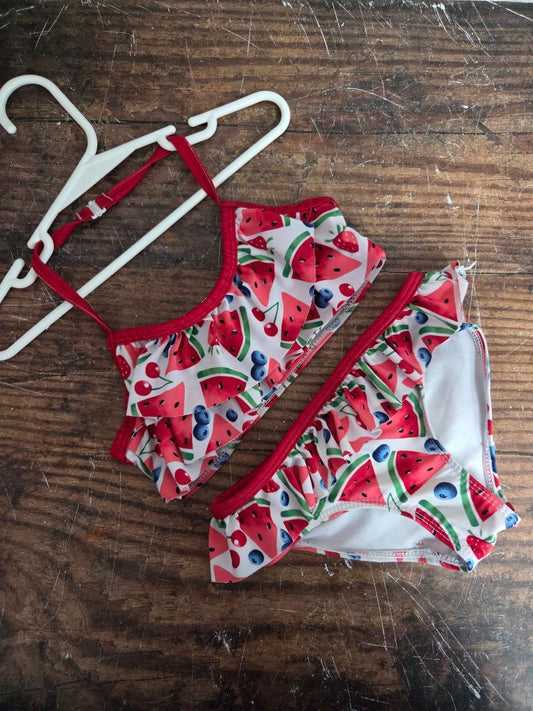 RED CROWN & IVY WATERMELON BIKINI, GIRL 4T