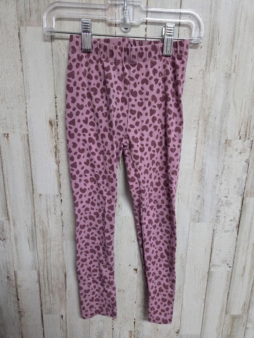 PURPLE CAT & JACK CHEETAH LEGGINGS, GIRL 4/5