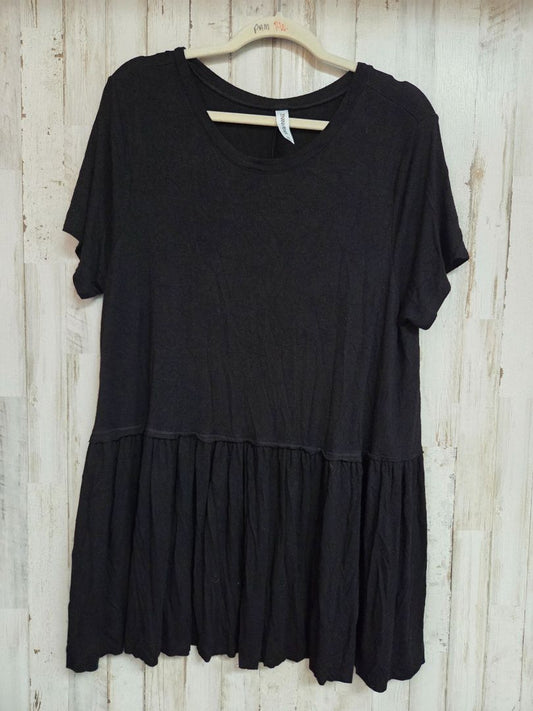 BLACK ZENANA TIER TOP, LADIES 2X