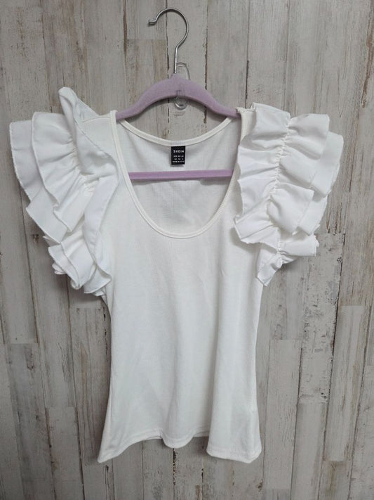 White Shein Ribbed top, Ladies XS