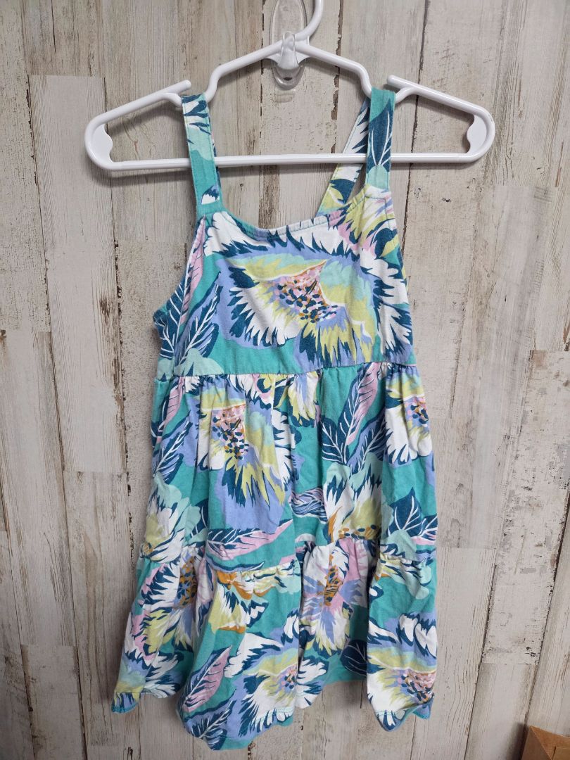 teal carters flower dress, girl 4t