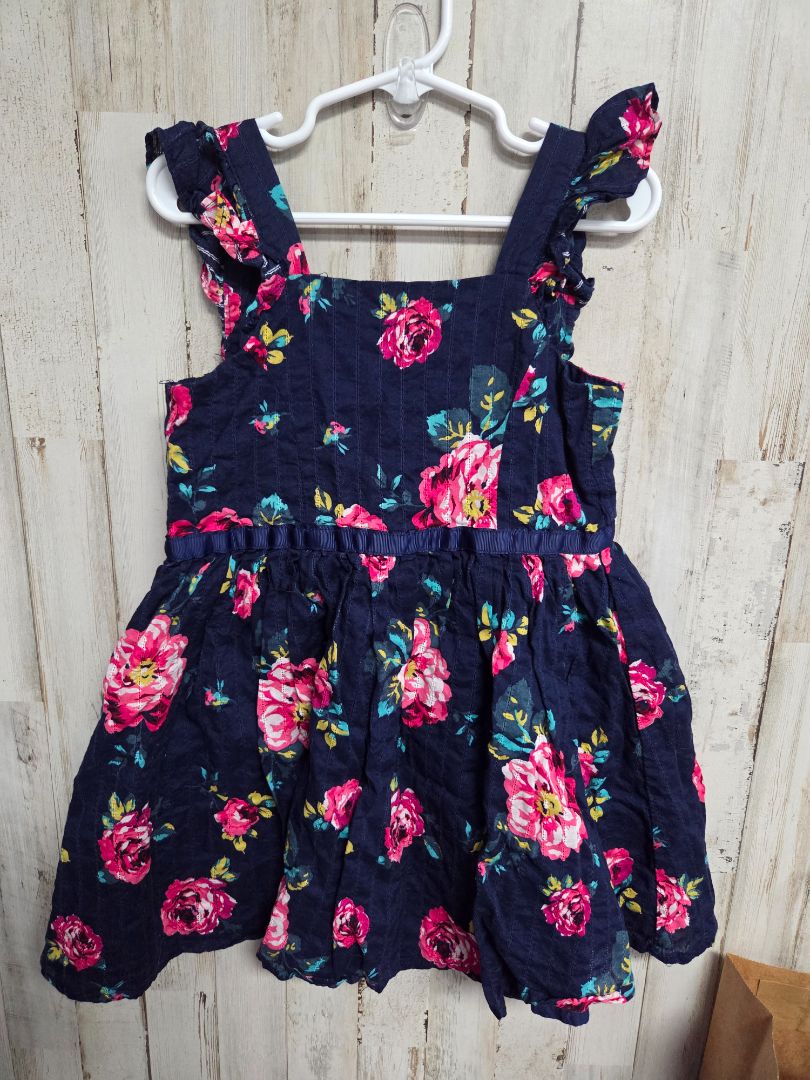 navy zunie rose dress, girl 4/5