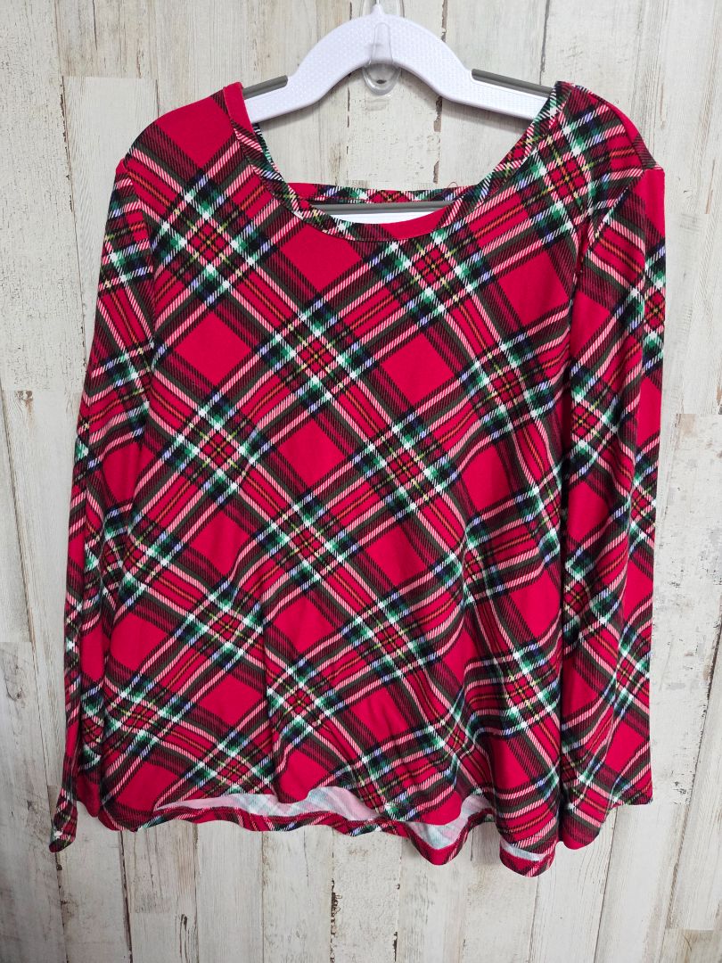 red wonder nation plaid longsleeve, girl 6