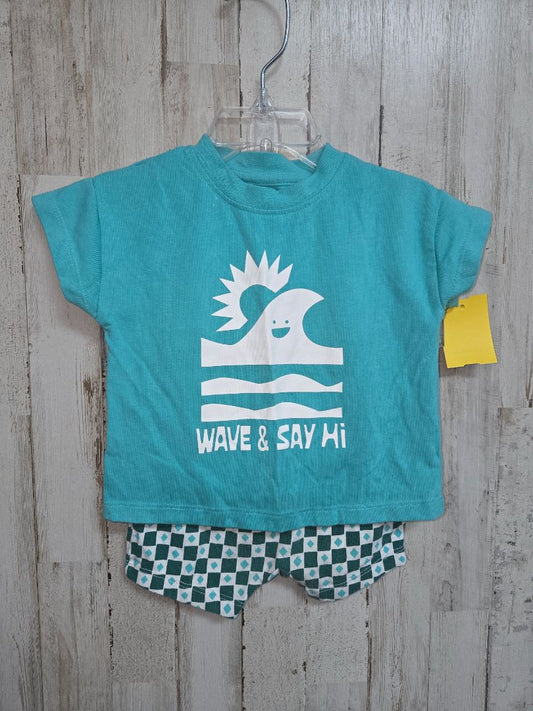 Green Cat and Jack Wave & Save Hi 2pc set, Boy 6-9M