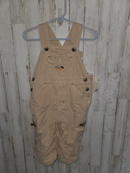 Tan Baby gap Logo overalls, Boy 12-18M