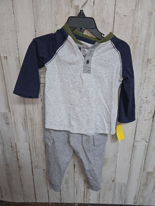 Grey TOMMY BAHAMA Stripe 2pc set, Boy 12M
