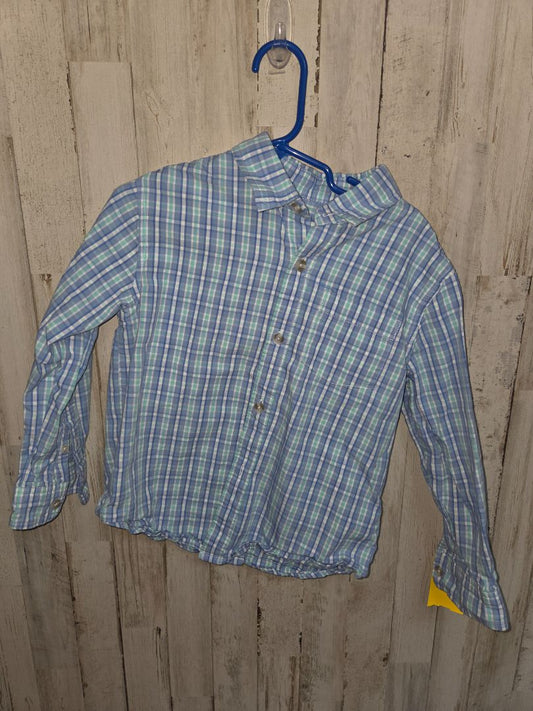 blue Glass club Plaid button up, Boy 5T