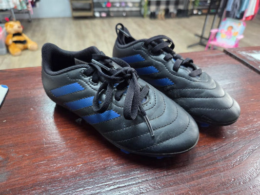 black/blue adidas cleats, shoes 13