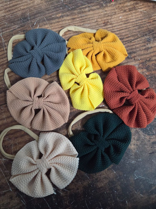 multicolor  7pc bow headbands