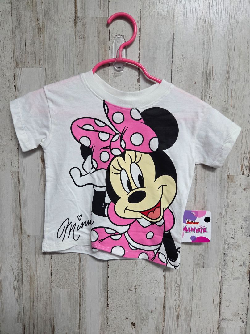 white disney NEW minnie tee, girl 12m