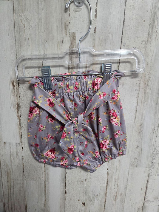 grey boutique floral shorts, girl 12-18m