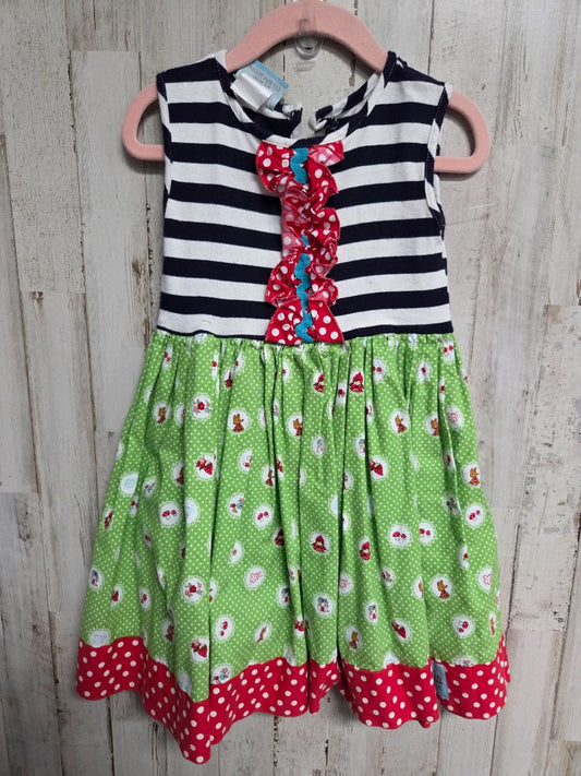 green sweet petunia red riding hood dress, girl 3t
