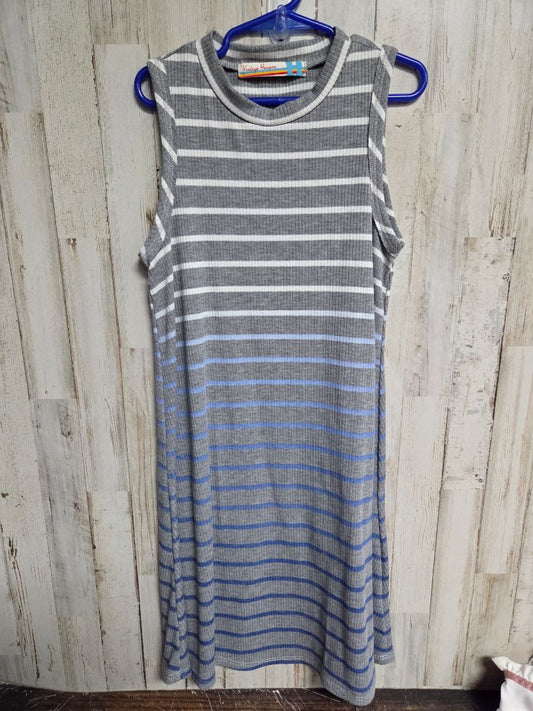 grey vintage havana striped ribbed dress, girl 7/8