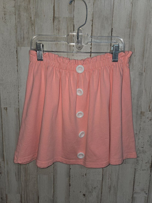 pink boutique button skirt, girl 8
