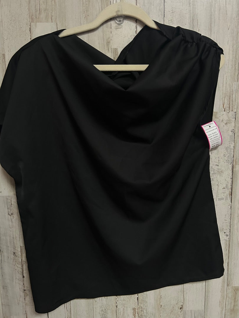 BLACK STUGAZ OLE SHOULDER TOP, LADIES L