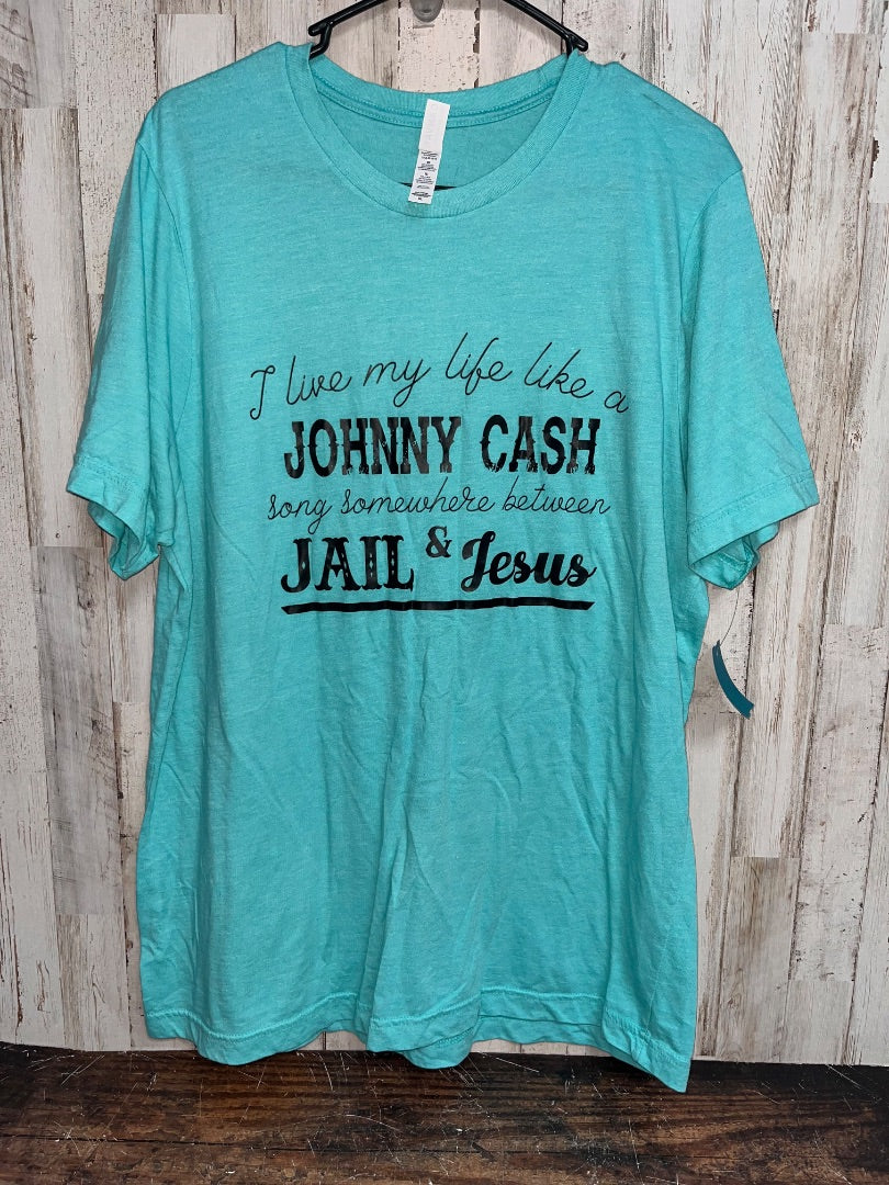 TEAL BELLA JOHNNY CASH TEE, LADIES XL
