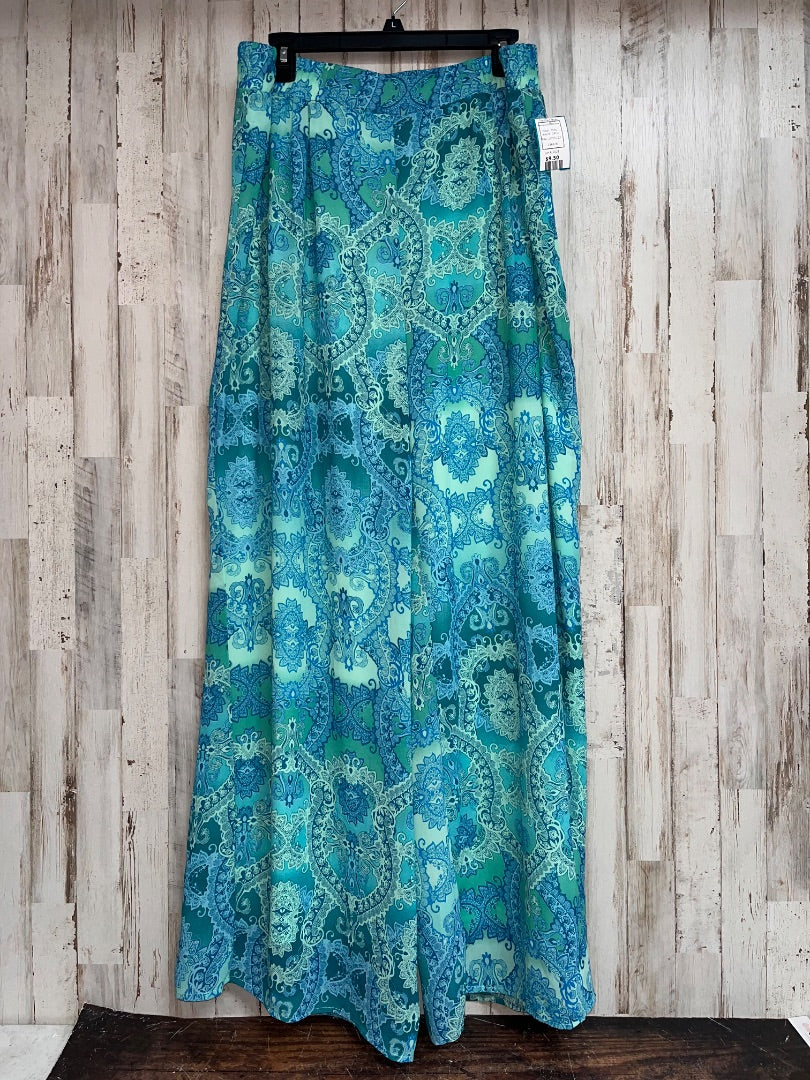 TEAL CATO 18/20 PAISLEY FLOWY PANTS, LADIES 2X