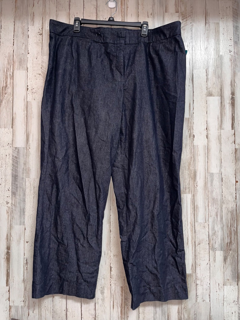 DARK DENIM NEW DIRECTIONS 20 CHAMBRAY PANTS, LADIES 2X
