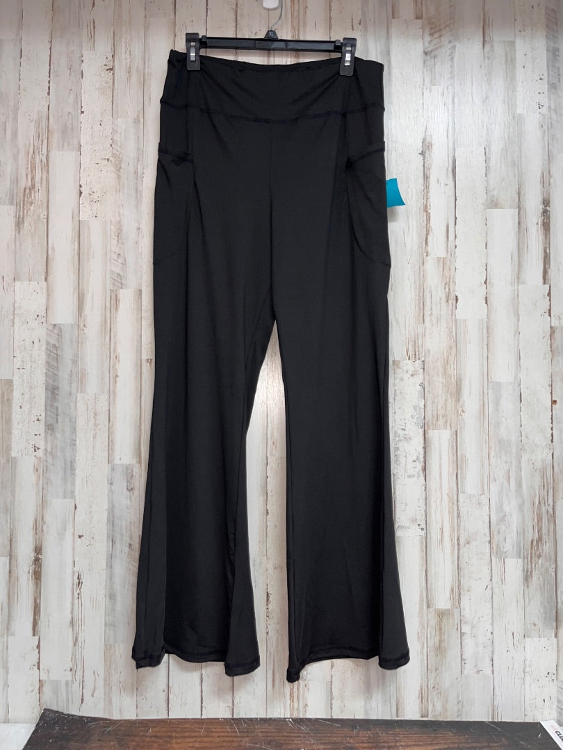 BLACK SHEIN FLARE YOGA PANTS, LADIES 2X