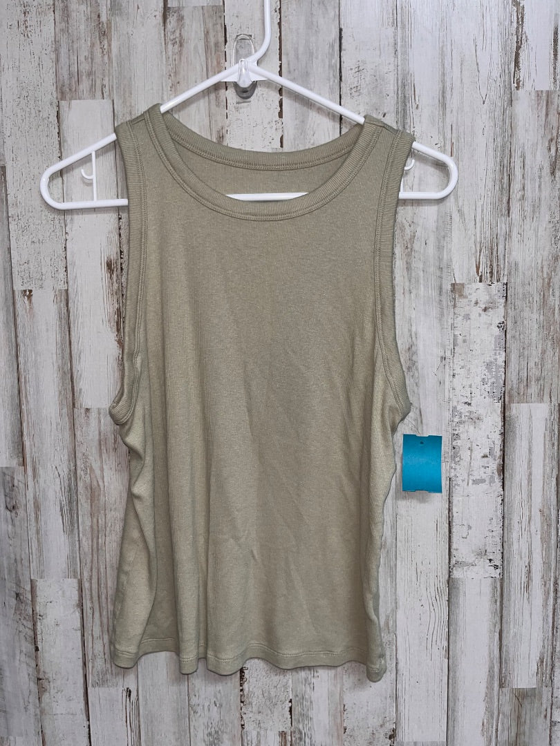 LIGHT OLIVE A NEW DAY RIBBED TANK, LADIES 2X