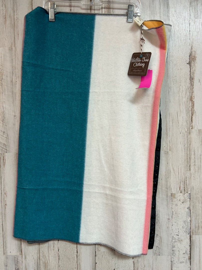 TEAL/PINK MATILDA JANE NEW FLEECE SNAP SCARF/SHAWL, LADIES
