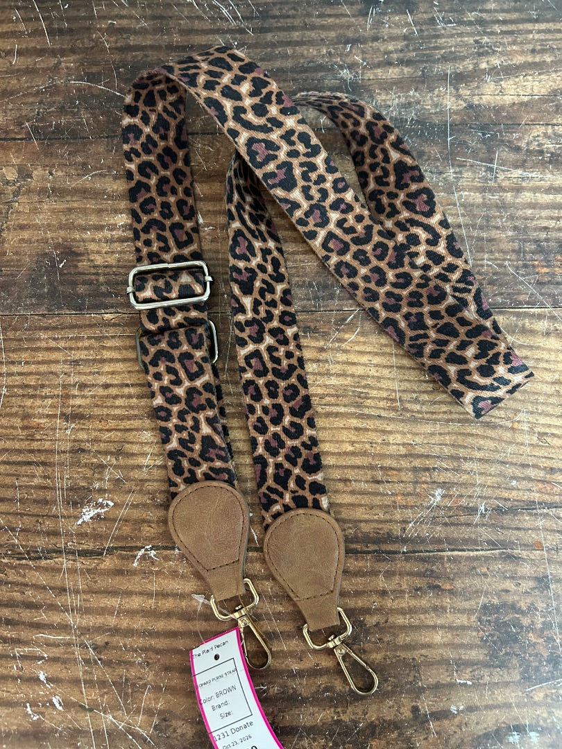 BROWN  LEOPARD PURSE STRAP