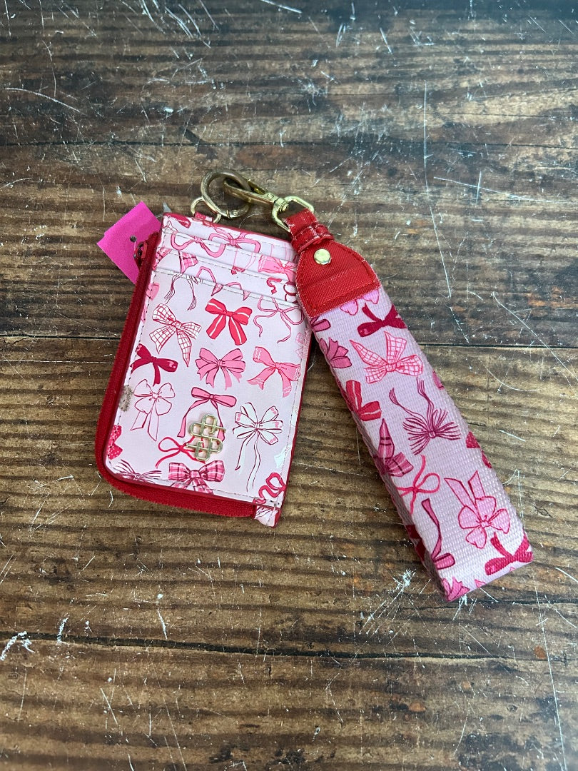PINK SIMPLY SOUTHERN BOW WALLET WRISTLET