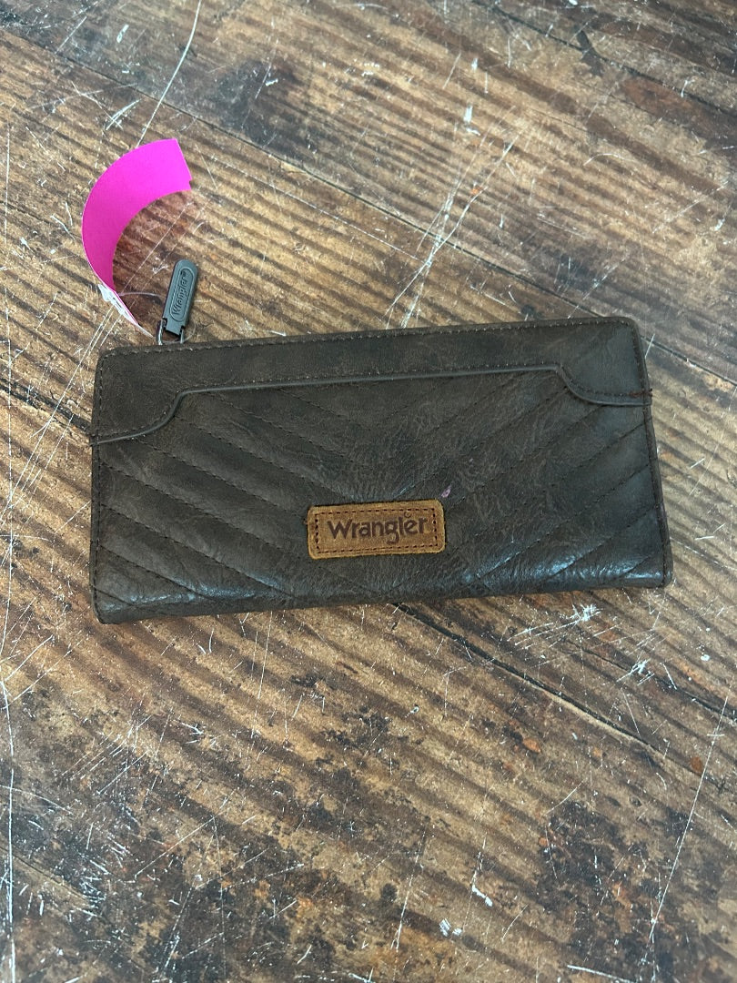 BROWN WRANGLER ZIP BIFOLD WALLET