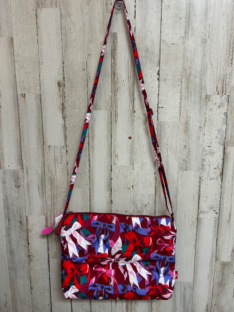 MAROON  BOW PUFFER PURSE