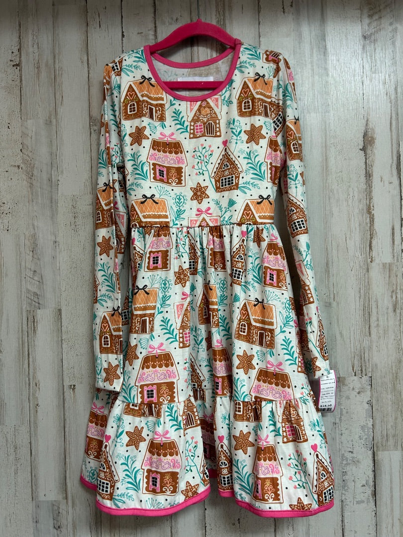 IVORY/PINK GORGEOUS THE FOX GINGERBREAD TWIRL DRESS, GIRL 12