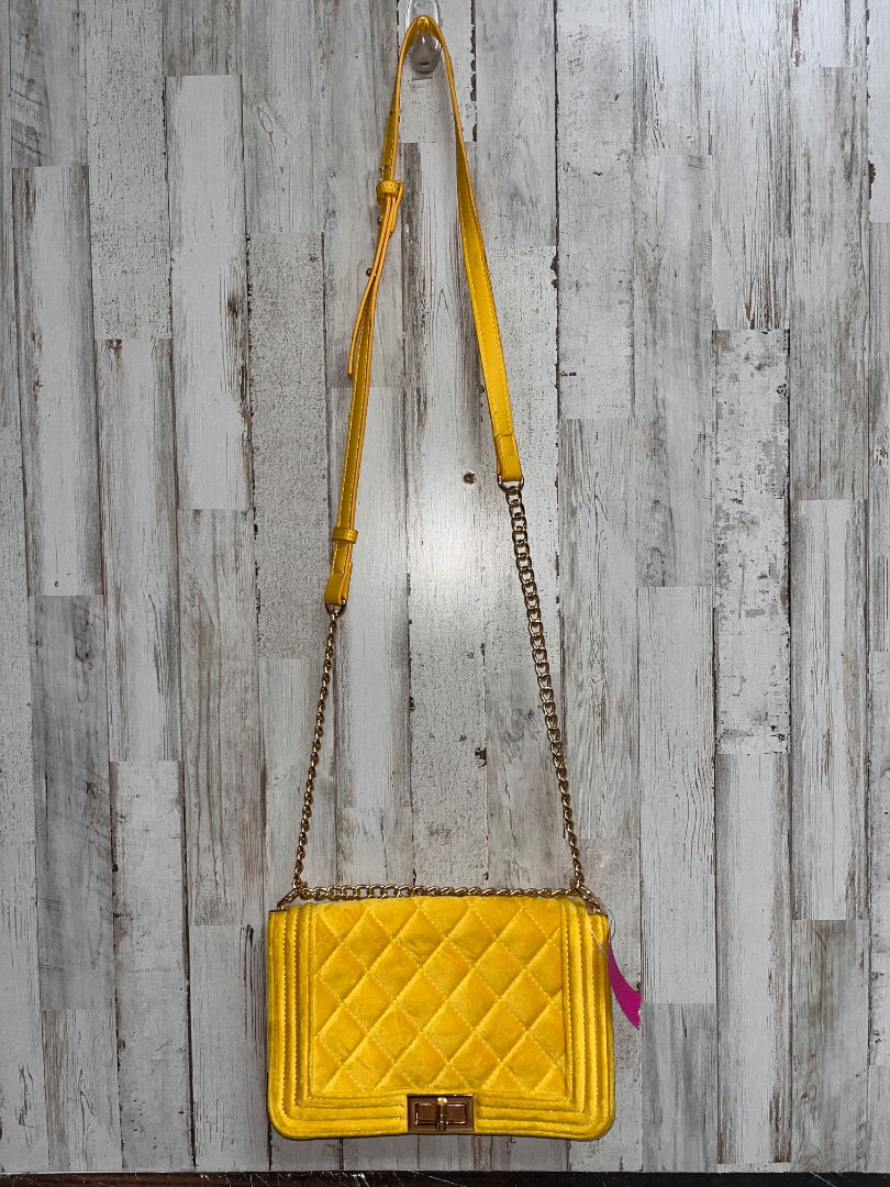3AM FOREVER  VELVET QUILTED PURSE, YELLOW