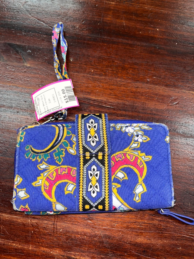 BRIGHT BLUE VERA BRADLEY PAISLEY QUILTED WALLET CLUTCH