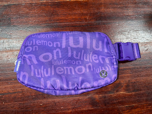 PURPLE LULULEMON LOGO BELT BAG