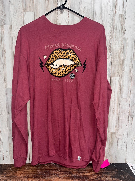 MAROON SIMPLY SOUTHERN SPREAD KINDNESS TEE, LADIES L