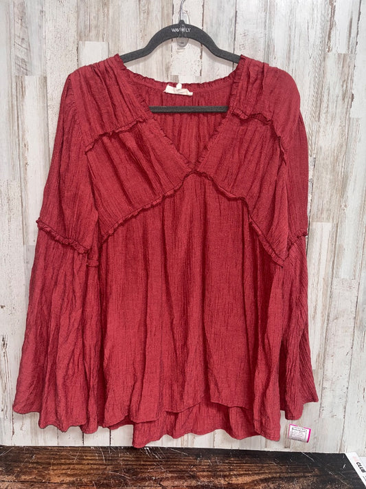RUST ENTRO MUSLIN TOP, LADIES L