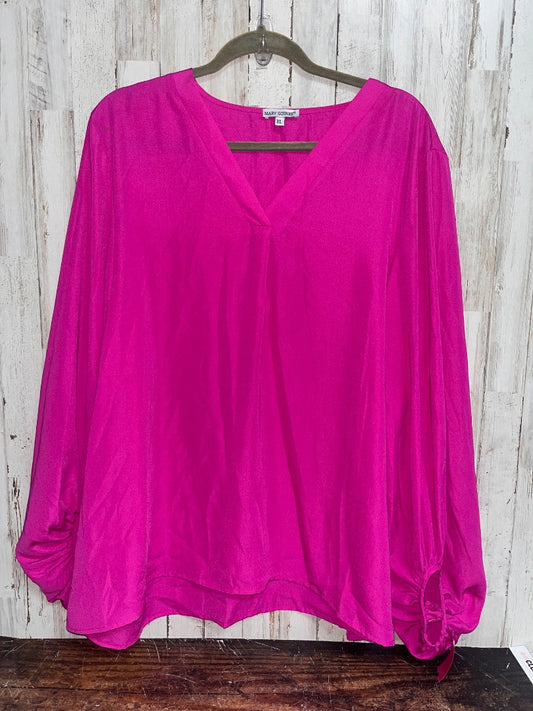 PINK MARY SQUARE SHEER TOP, LADIES XL