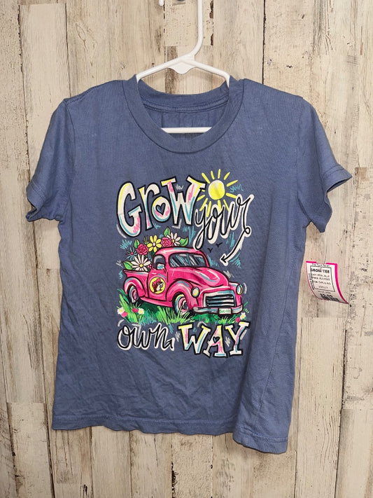 STEEL BLUE BUCCEES GROW TEE, GIRLS 4/5
