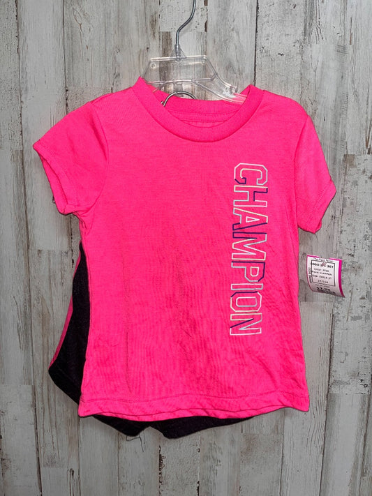 PINK CHAMPION LOGO 2PC SET, GIRLS 3T