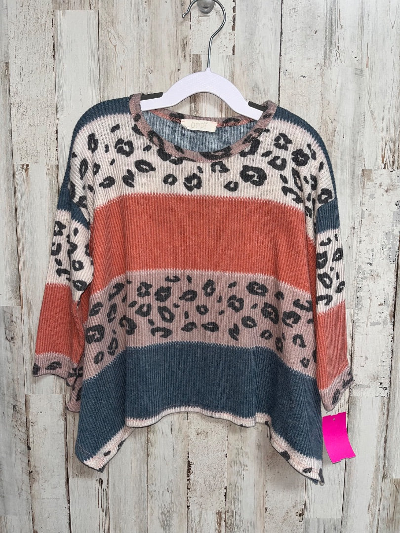 RUST ODDI KNIT COLORBLOCK TOP, GIRLS 4