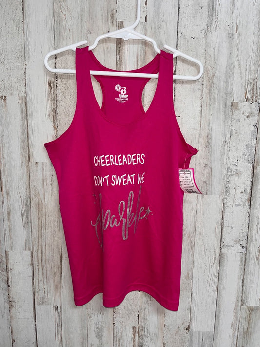 PINK BADGER SPORT CHEERLEADER TANK, GIRLS 6/7