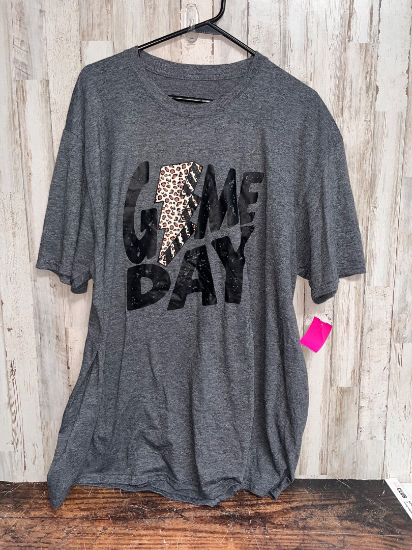 GREY  GAME DAY TEE, LADIES 2X