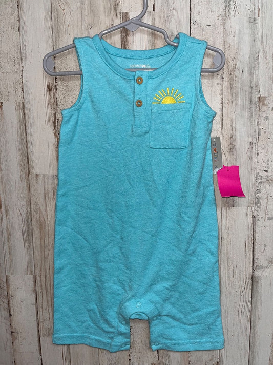 BLUE GARANIMALS SUNSHINE POCKET ROMPER, BOY 24M