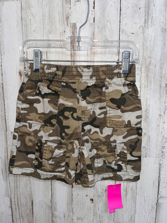 GREEN FADED GLORY CAMO SHORTS, BOY 24M