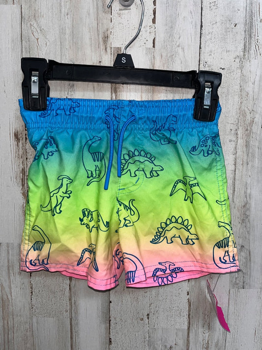 BRIGHT NEON CAT & JACK DINO FADE SWIM SHORTS, BOY 2T