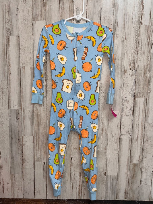 BLUE OLD NAVY BREAKFAST PRINT ZIP SLEEPER, BOY 3T