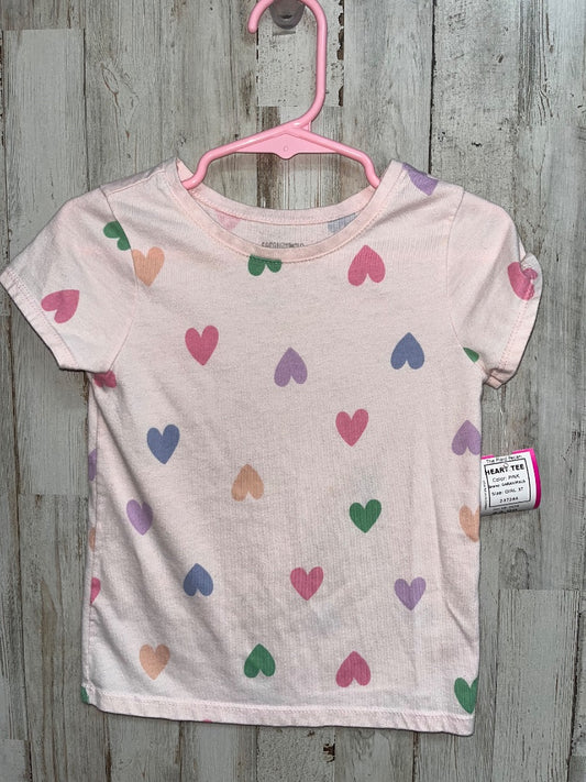 PINK GARANIMALS HEART TEE, GIRL 3T